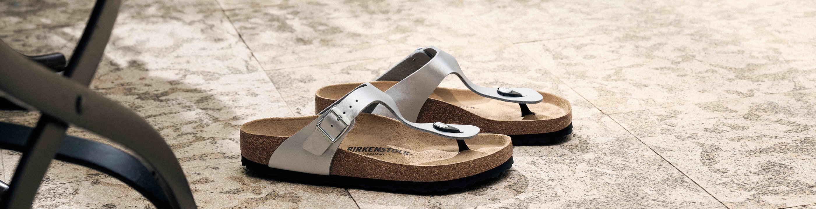 Birkenstock Australia Gizeh SIlver Collection Banner