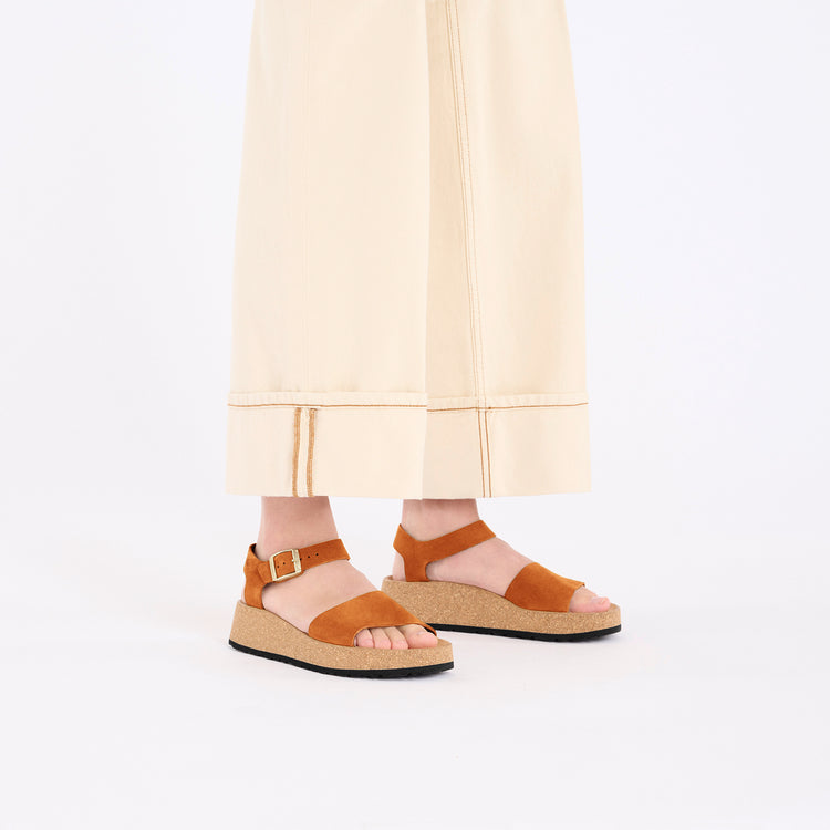 Glenda Pecan Nubuck Leather