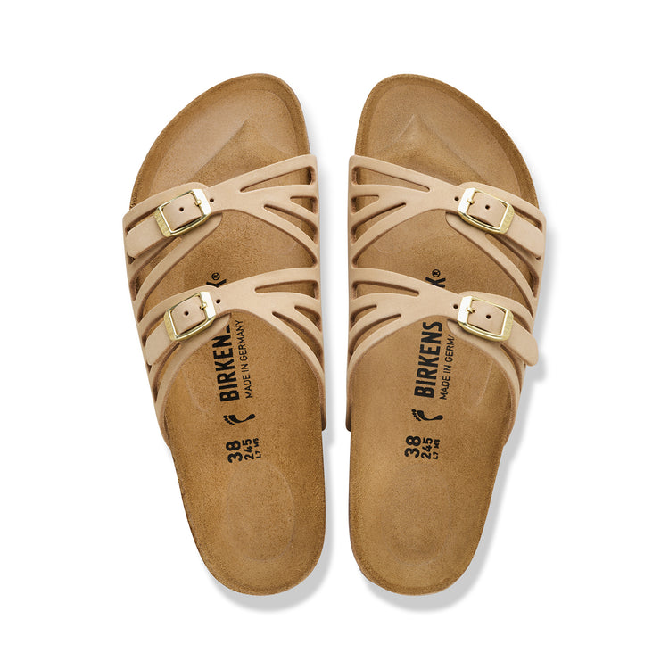Birkenstock Australia Granada Sandcastle Nubuck Leather top view