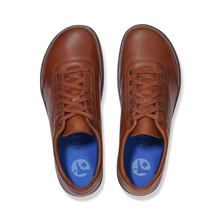 Birkenstock Honnef 365 Cognac Natural Leather top view