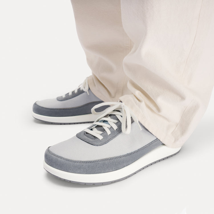 Honnef City Basalt Grey/Stone Coin Suede Leather/Textile