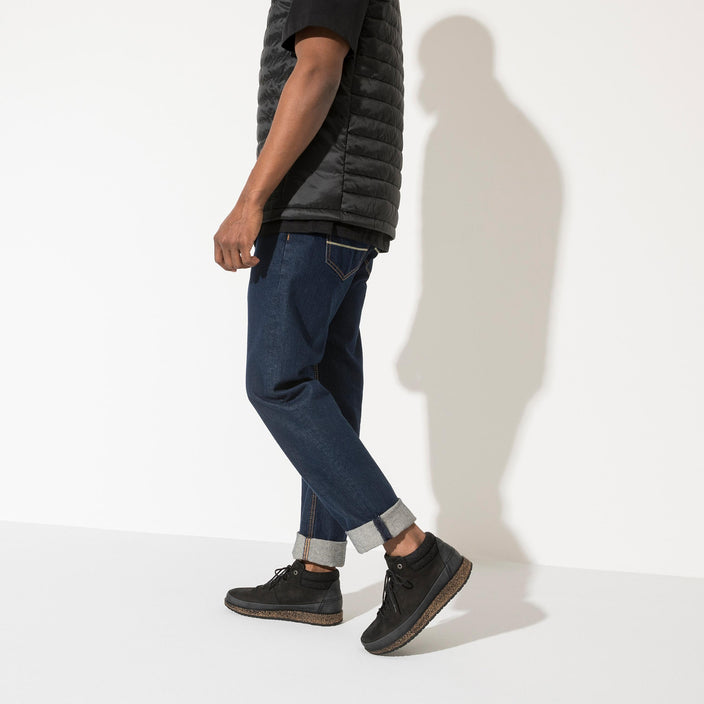 Birkenstock Honnef High Black Oiled Nubuck Leather on model 1