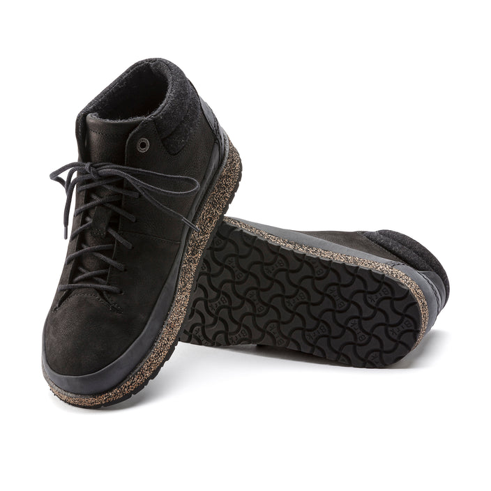 Birkenstock Honnef High Black Oiled Nubuck Leather sole view