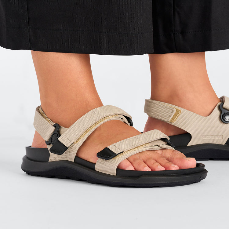 Birkenstock Kalahari Sandcastle Birko Flor on model 2