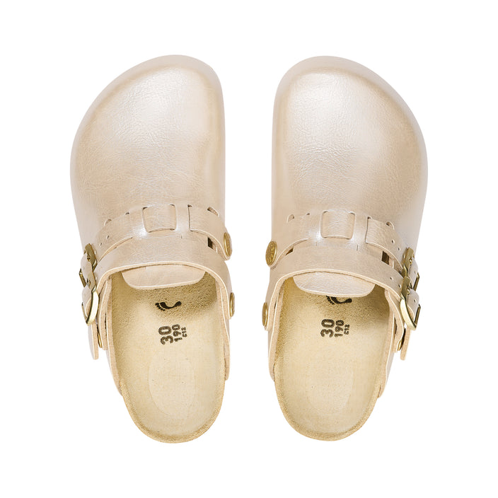 Birkenstock Kay Kids Graceful Pearl White Birko-Flor top view
