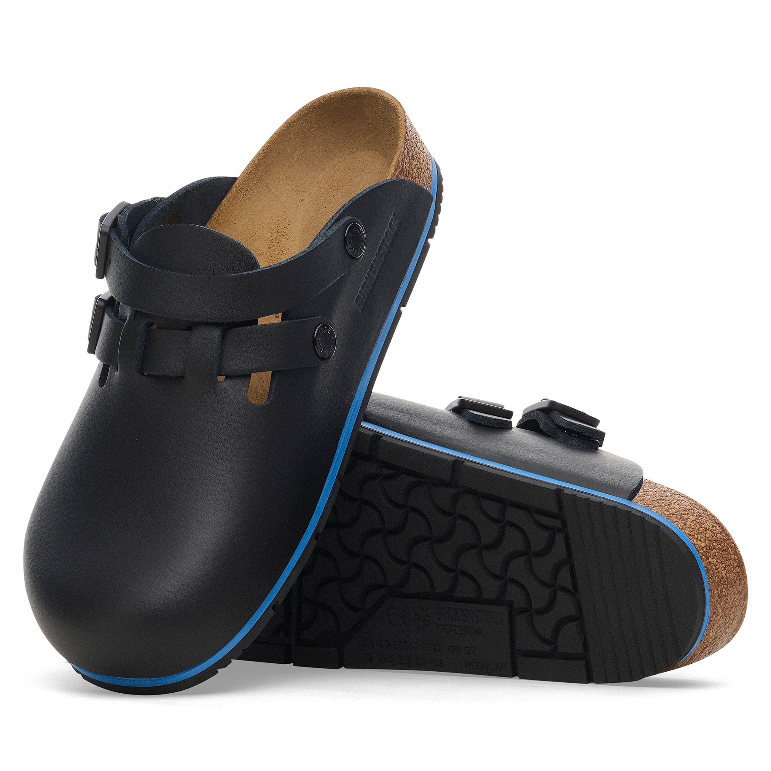 Birkenstock Kay Pro Black PU Coated Natural Leather
