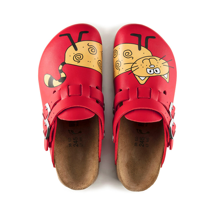 Birkenstock Kay Supergrip Red Cat Birko-Flor top view