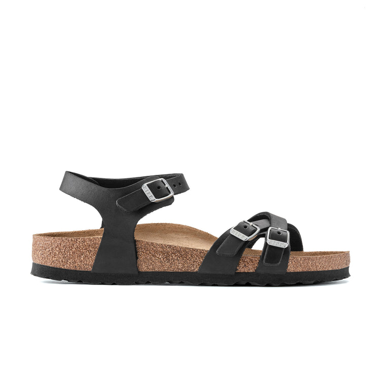 Birkenstock Australia Kumba Black Oiled Leather side view