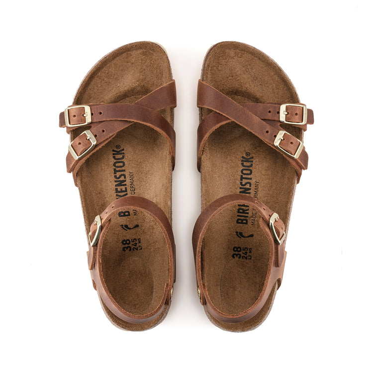 Birkenstock Australia Kumba Cognac Oiled Leather top view