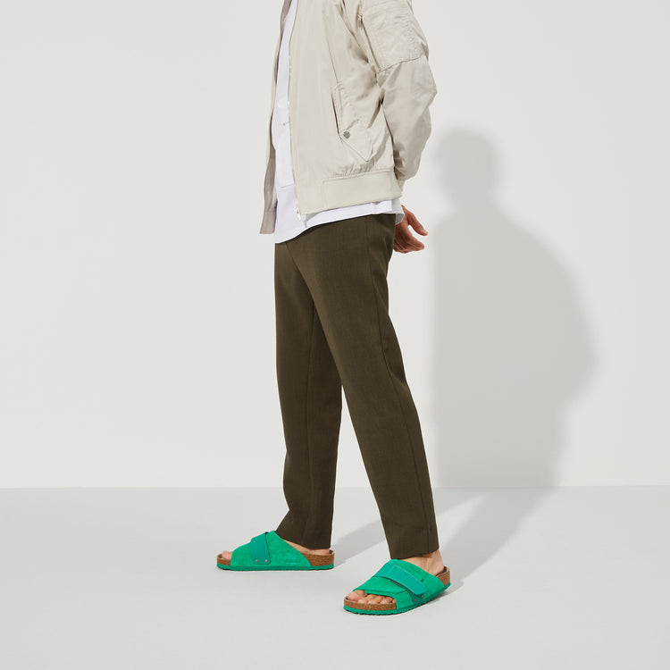 Kyoto Bold Green Suede/Nubuck Leather