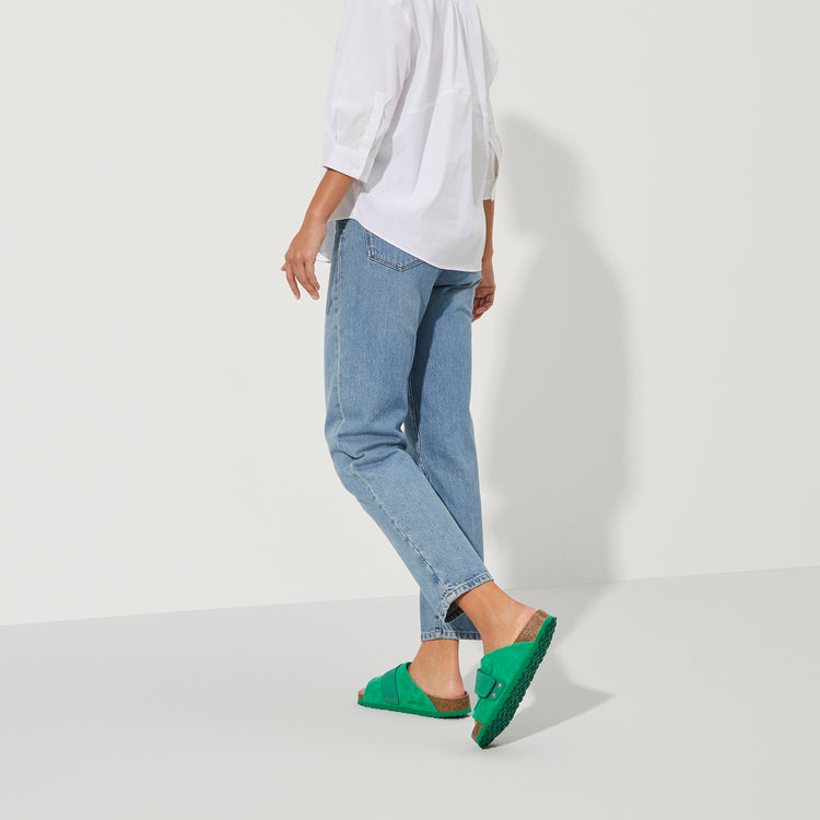 Kyoto Bold Green Suede/Nubuck Leather