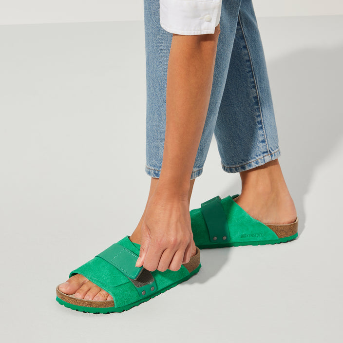 kyoto bold green suede leather on model 3 1022299 1022370