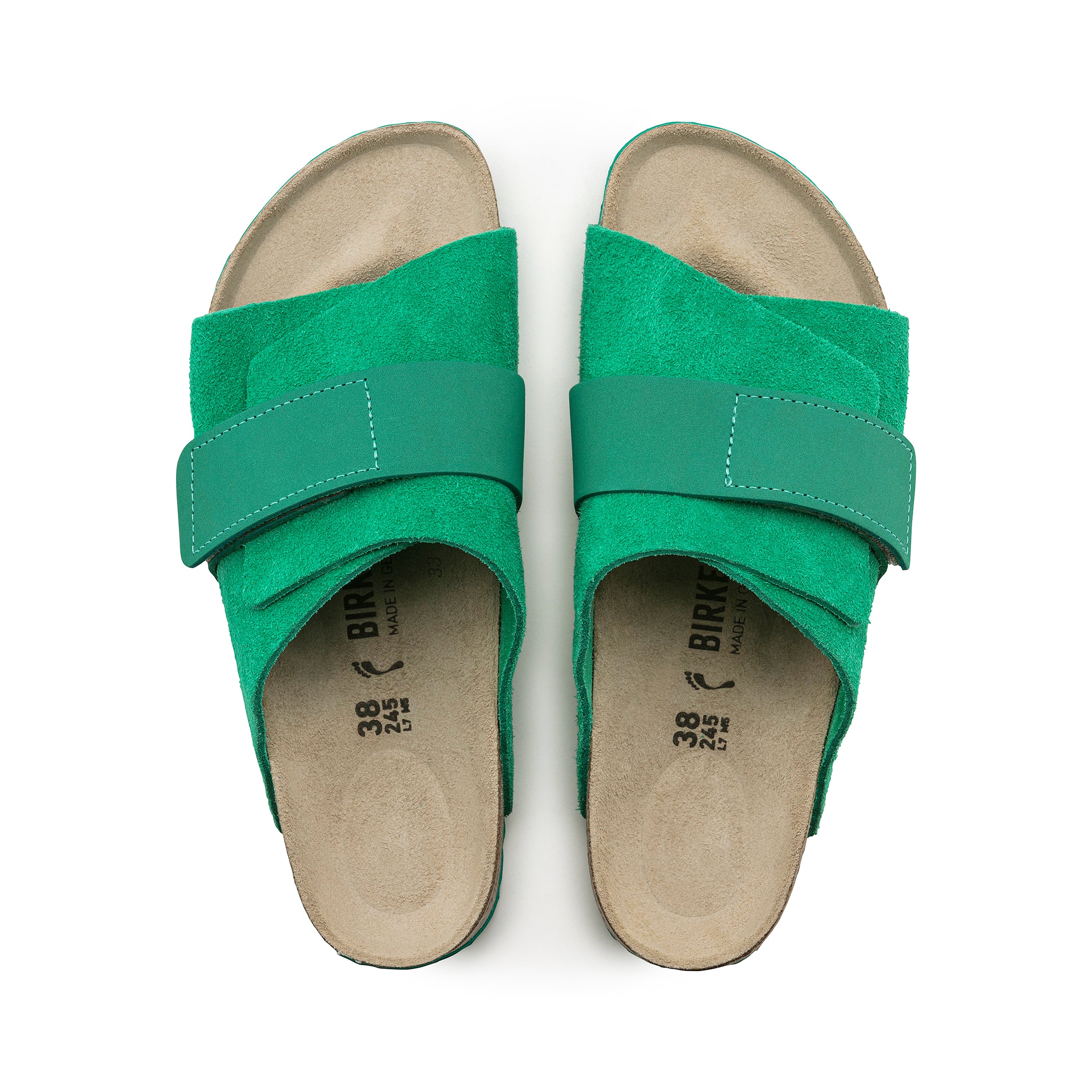 Kyoto Bold Green Suede/Nubuck Leather