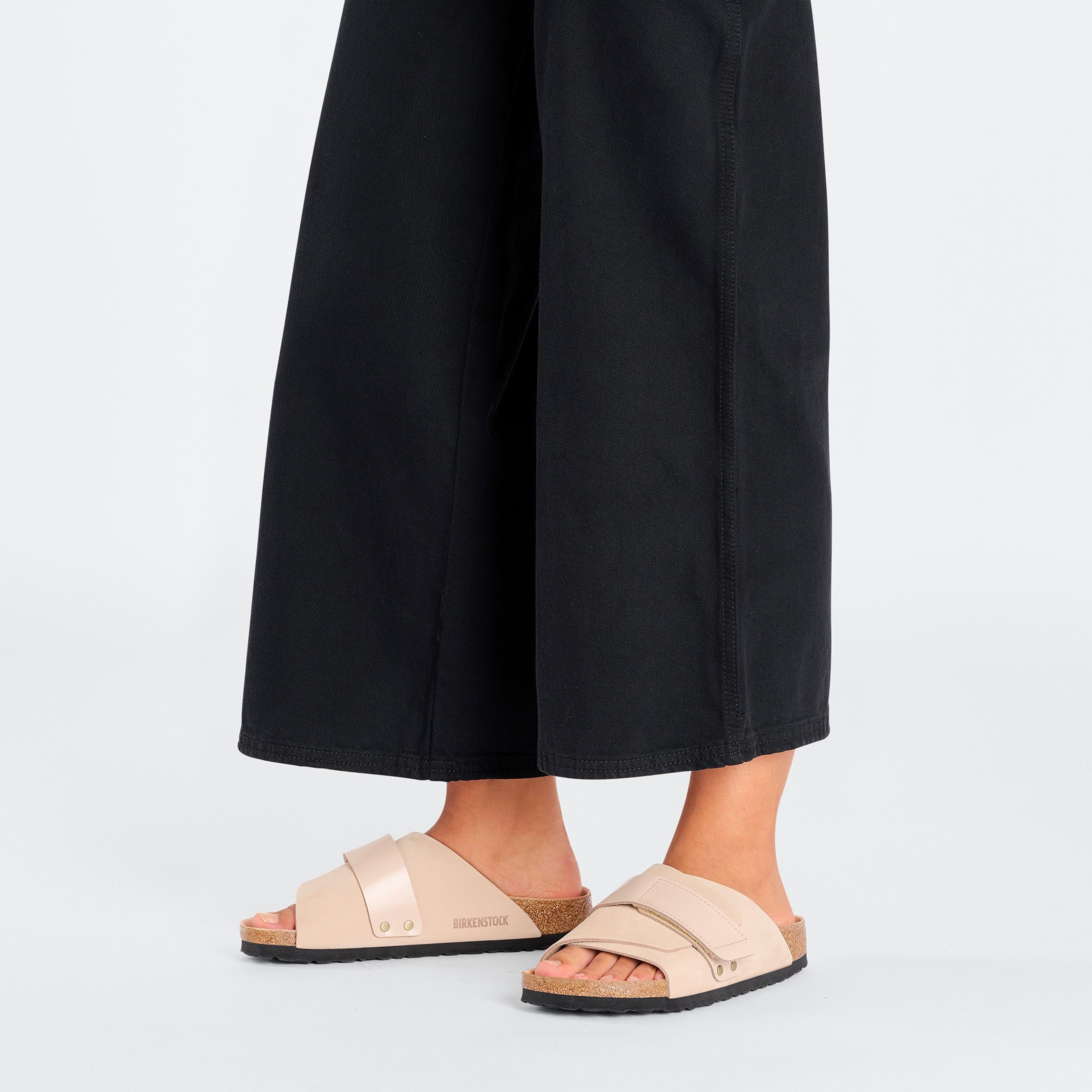 Birkenstock Kyoto High Shine New Beige Nubuck Leather
