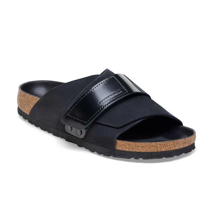 Birkenstock Kyoto High Shine Black Nubuck Leather 