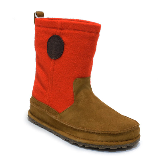 BIrkenstock Lahti Mink/Flame Wool/Suede Leather