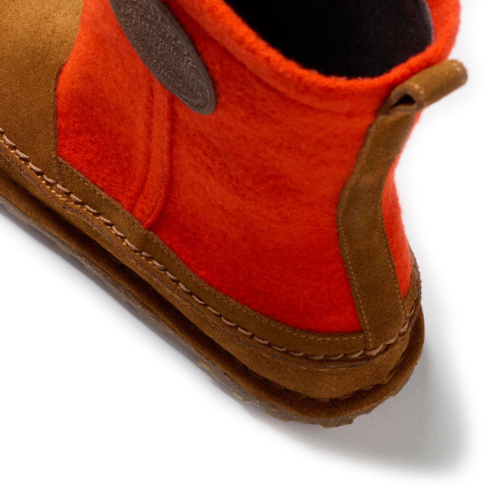 Birkenstock Lahti Mink/Flame Wool/Suede Leather detail 2 view