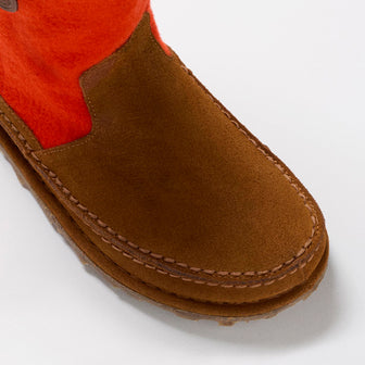 Lahti Mink/Flame Wool/Suede Leather