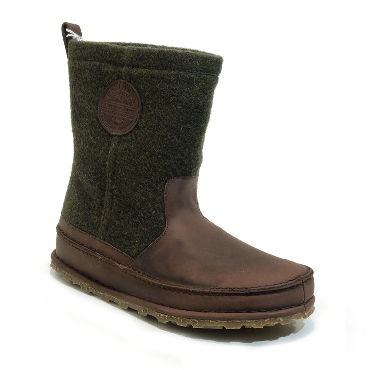 Birkenstock Lahti Roast/Forest Green Wool/Oiled Leather