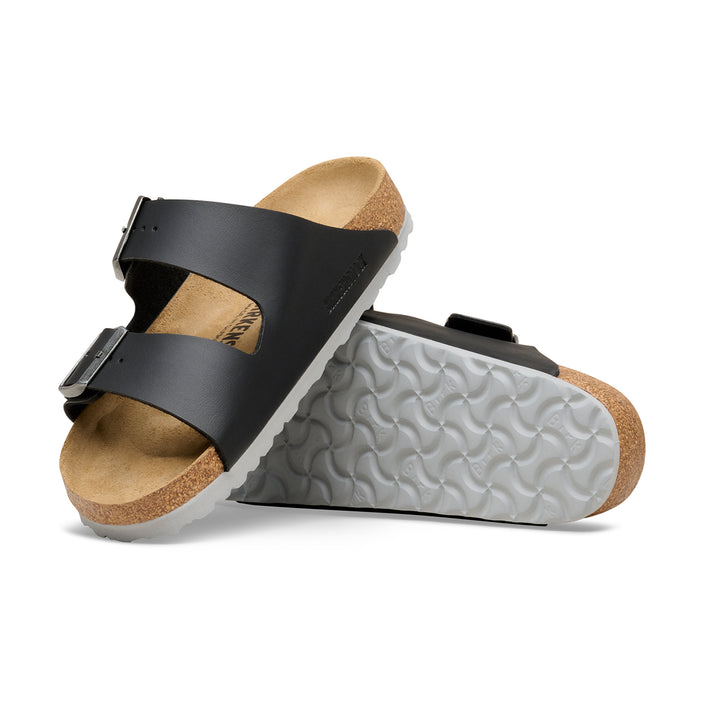 Birkenstock Australia Arizona Black/Light Grey Outsole Birko-Flor Sole View