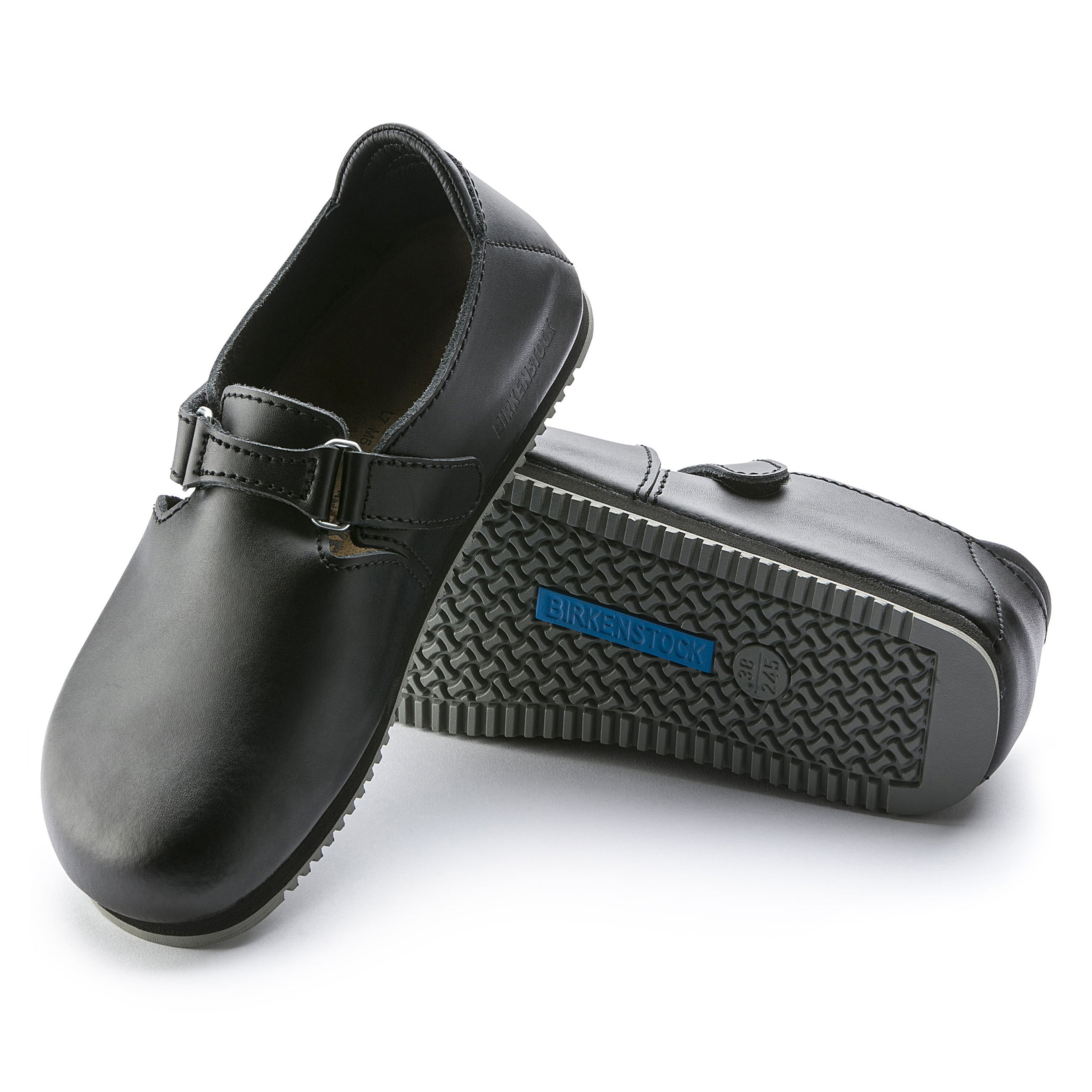 Birkenstock Linz Supergrip Black Smooth Leather