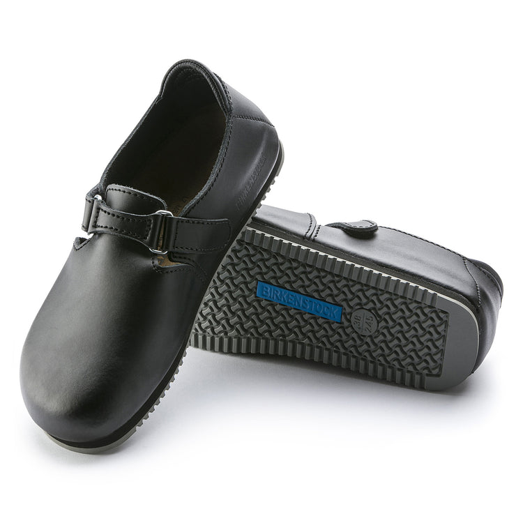 Birkenstock Australia Linz Supergrip Black Smooth Leather sole view