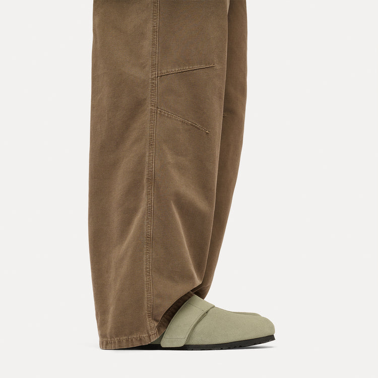 Birkenstock Australia Loma Faded Khaki Suede Leather On Model 1