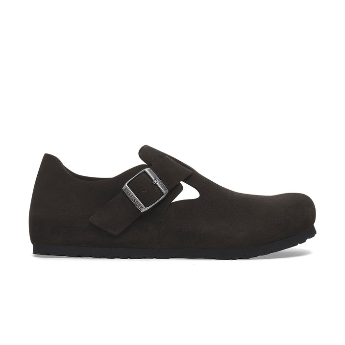 Birkenstock Australia London Black Suede Leather side view