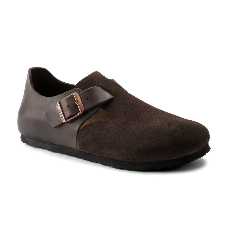 Birkenstock London Ebony Oiled/Suede Leather 