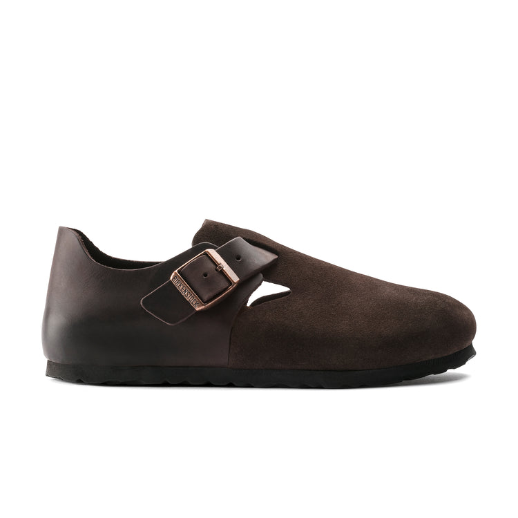 Birkenstock London Ebony Oiled/Suede Leather side view