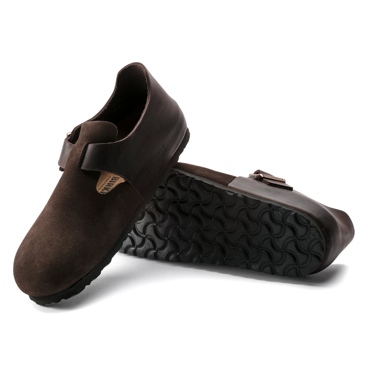 Birkenstock London Ebony Oiled/Suede Leather sole view