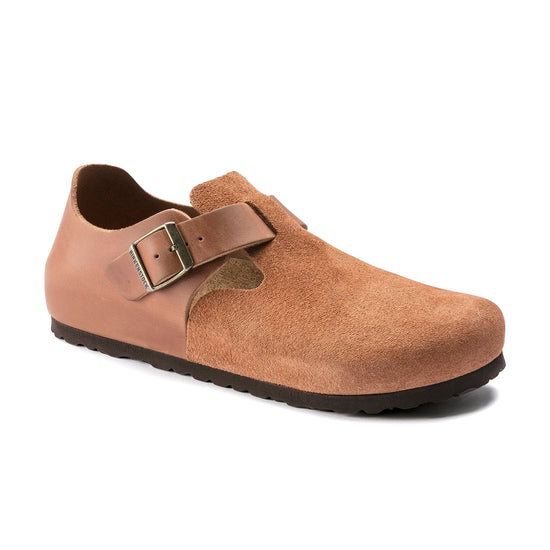 Birkenstock London Pecan Oiled/Suede Leather 
