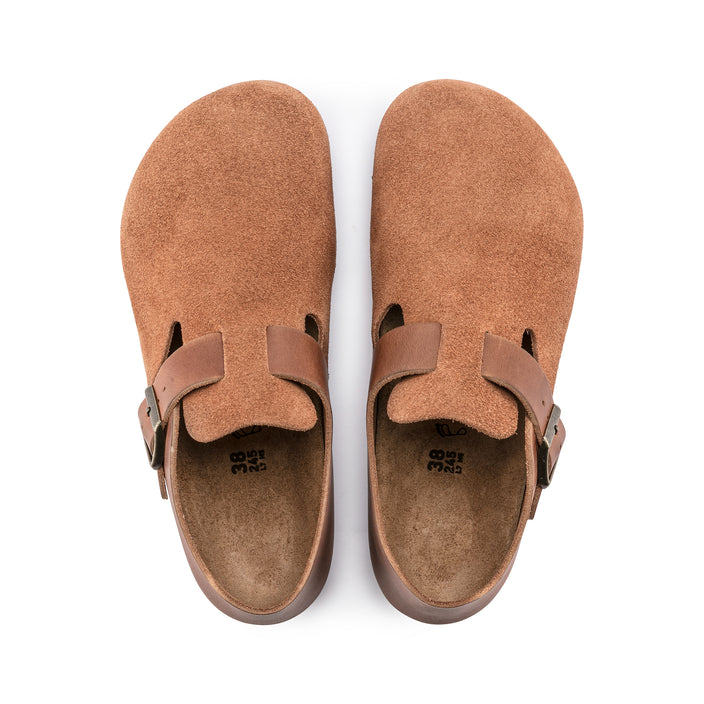 Birkenstock London Pecan Oiled/Suede Leather top view