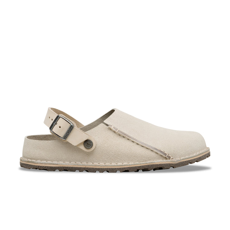 Birkenstock Australia Lutry Oyster Suede Leather side view