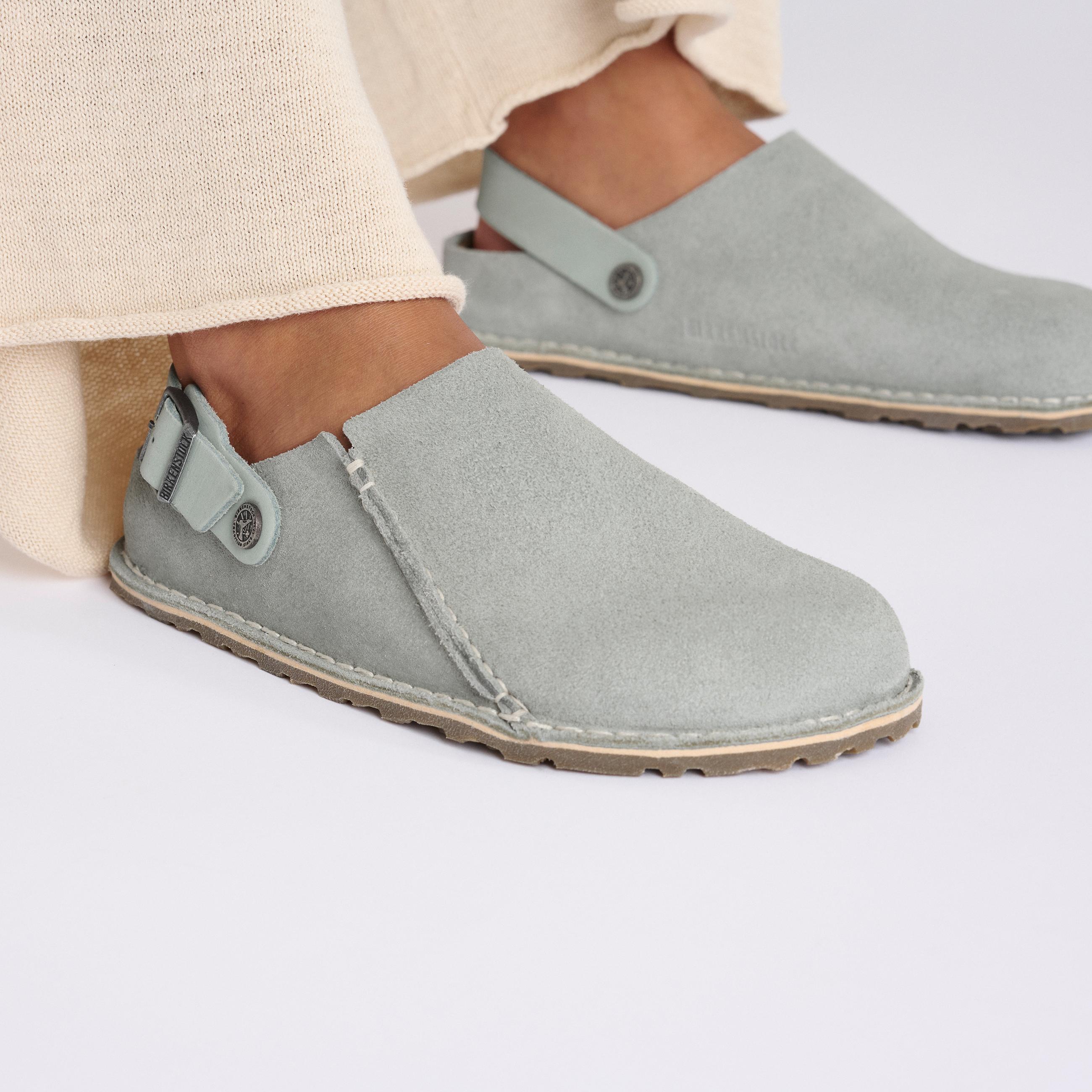 Birkenstock Lutry Pure Sage Suede Leather