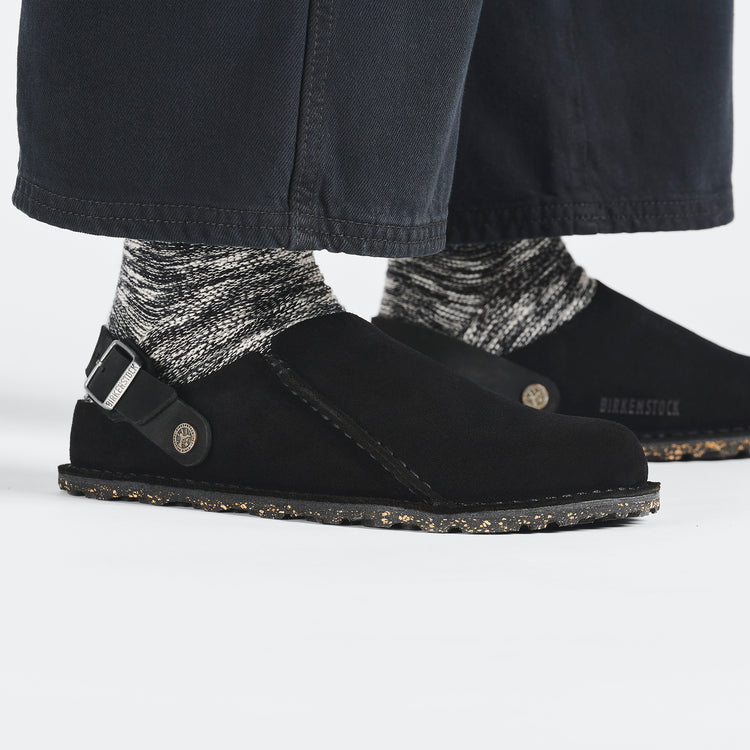 Lutry Black Suede Leather