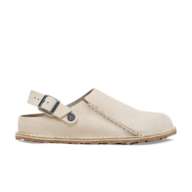 Birkenstock Lutry Eggshell Suede Leather side view