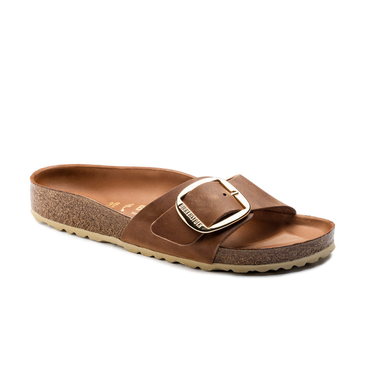Birkenstock Madrid Big Buckle Cognac Oiled Leather