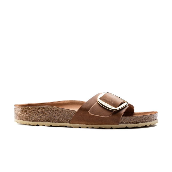 Birkenstock Madrid Big Buckle Cognac Oiled Leather side view