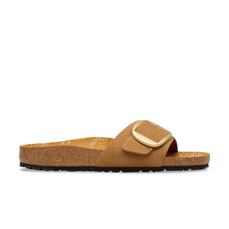 Birkenstock Australia Madrid Big Buckle Mink Printed Footbed Nubuck Leather side view