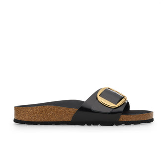 Madrid Big Buckle High Shine Black Natural Leather Patent