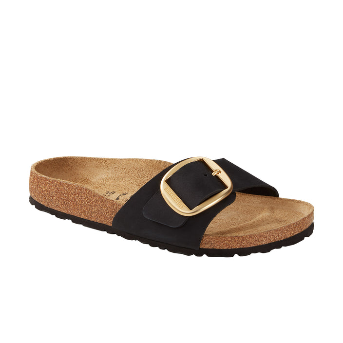 Birkenstock Madrid Big Buckle Black Nubuck Leather