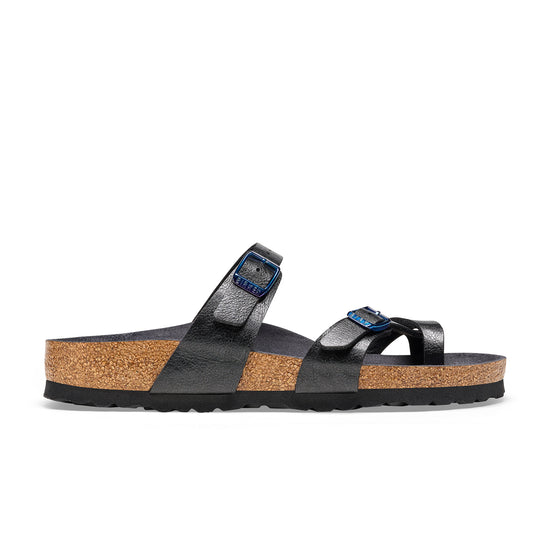 Mayari Graceful Licorice/Metallic Blue Birko-Flor side view