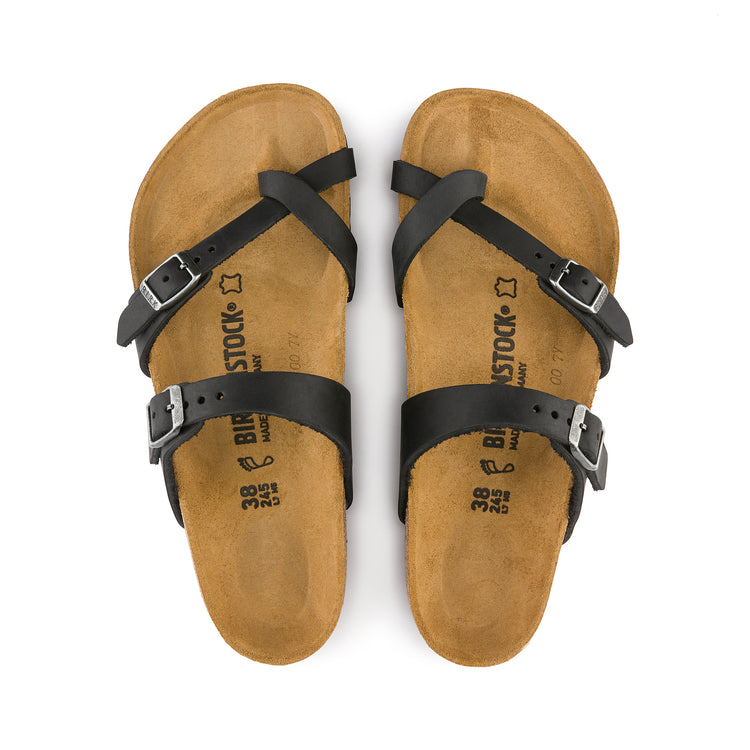 Birkenstock Australia Mayari Black Oiled Leather top view