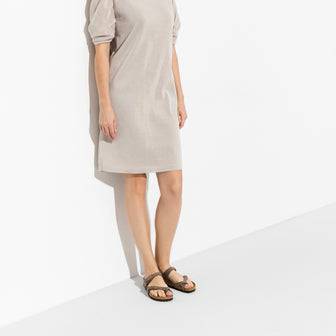 Birkenstock Mayari Mocca BirkiBuc on female model