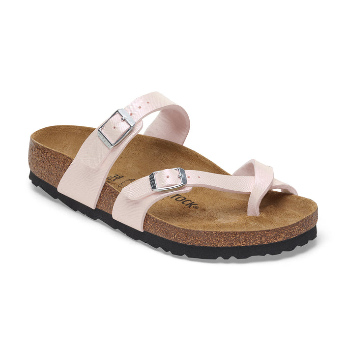 Birkenstock Mayari Saffiano Iridescent Light Rose Embossed Birko-Flor