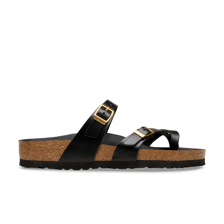 Birkenstock Australia Mayari Semi-Exquisite Black Amalfi Leather side view