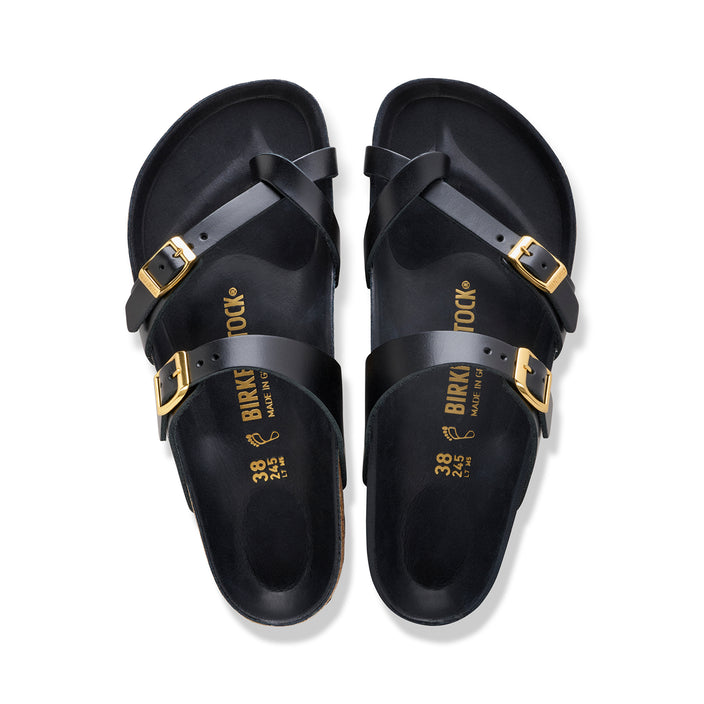 Birkenstock Australia Mayari Semi-Exquisite Black Amalfi Leather top view