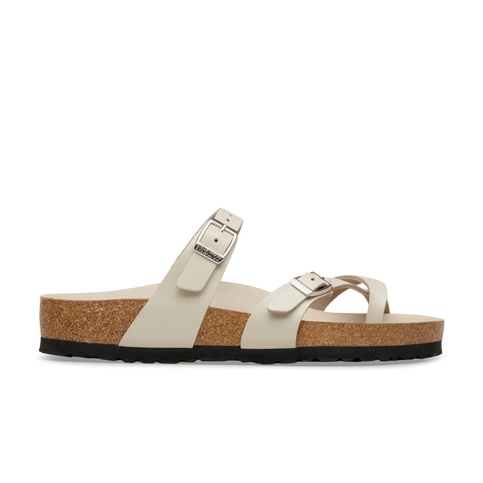 Birkenstock Australia Mayari Semi-Exquisite Oyster Amalfi Leather side view