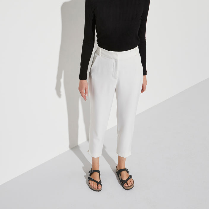 Birkenstock Mayari Vegan Black Birkibuc on model 1